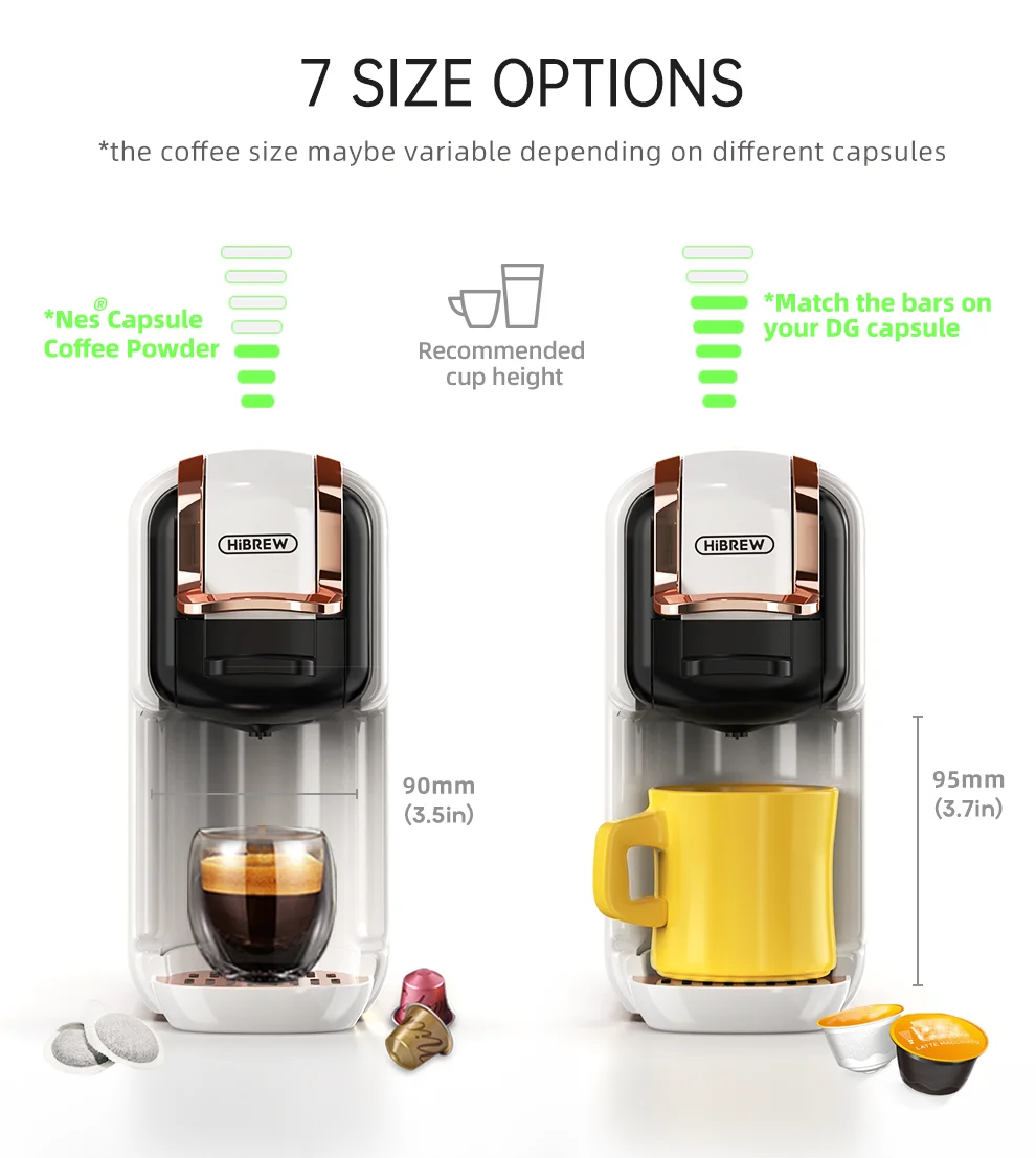 HiBREW Multiple Capsule Coffee Machine, Hot/Cold Dolce Gusto Milk Nespresso Capsule ESE Pod Ground Coffee Cafeteria 20Bar 5 in 1 HiBREW Multiple Capsule Coffee Machine, Hot/Cold Dolce Gusto Milk Nespresso Capsule ESE Pod Ground Coffee Cafeteria 20Bar 5 in 1