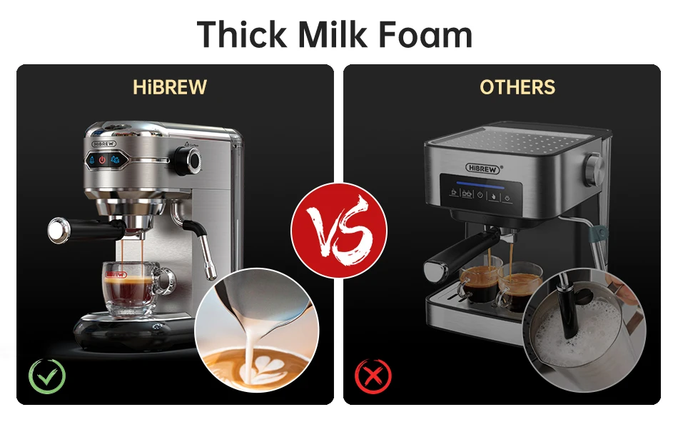 HiBREW Coffee Maker Cafetera 20 Bar Inox Semi Automatic Super Slim ESE POD& Powder Espresso Cappuccino Machine Hot Water H11 HiBREW Coffee Maker Cafetera 20 Bar Inox Semi Automatic Super Slim ESE POD& Powder Espresso Cappuccino Machine Hot Water H11