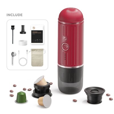 ICafilas ME2218 Mini 2-in-1 Italian Capsule Coffee Machine Fully Automatic Heating and Grinding Portable Outdoor Sports Tour - Image 6