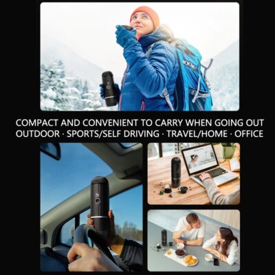 ICafilas ME2218 Mini 2-in-1 Italian Capsule Coffee Machine Fully Automatic Heating and Grinding Portable Outdoor Sports Tour - Image 2