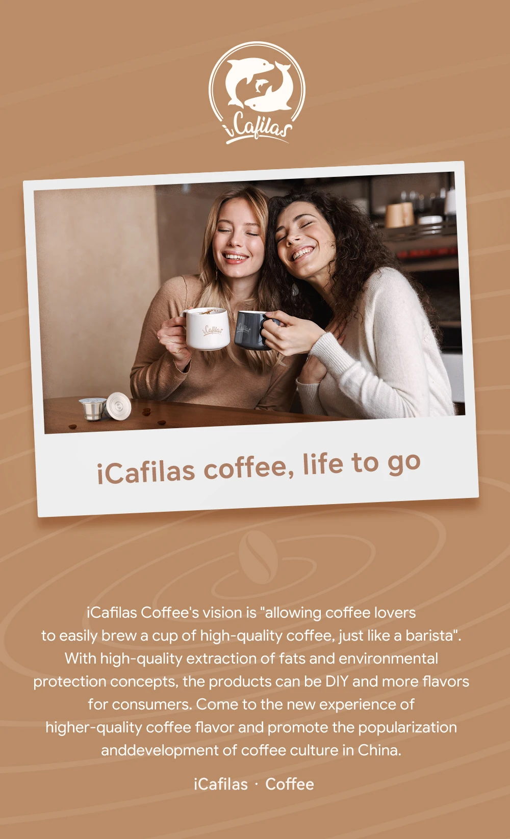 ICafilas ME2218 Mini 2-in-1 Italian Capsule Coffee Machine Fully Automatic Heating and Grinding Portable Outdoor Sports Tour