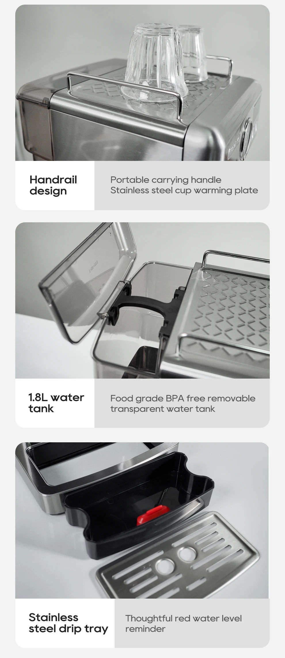HiBREW 20Bar Semi Automatic Espresso Coffee Machine Temperature Adjustable 58mm Portafilter Cold/Hot Coffee Maker Metal CaseH10A HiBREW 20Bar Semi Automatic Espresso Coffee Machine Temperature Adjustable 58mm Portafilter Cold/Hot Coffee Maker Metal CaseH10A