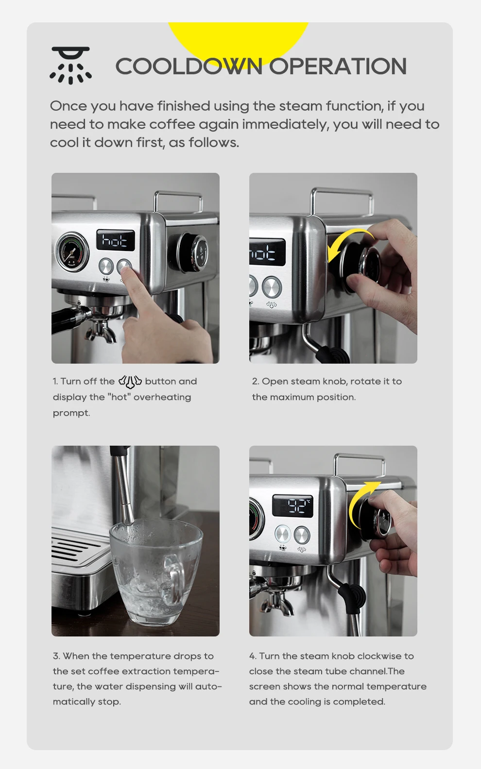 HiBREW 20Bar Semi Automatic Espresso Coffee Machine Temperature Adjustable 58mm Portafilter Cold/Hot Coffee Maker Metal CaseH10A HiBREW 20Bar Semi Automatic Espresso Coffee Machine Temperature Adjustable 58mm Portafilter Cold/Hot Coffee Maker Metal CaseH10A