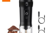 Portable Coffee Maker MIUI Small Espresso Machine DC12V Travel Coffee Maker for Car Outdoors Camping Backpacker Lightweight