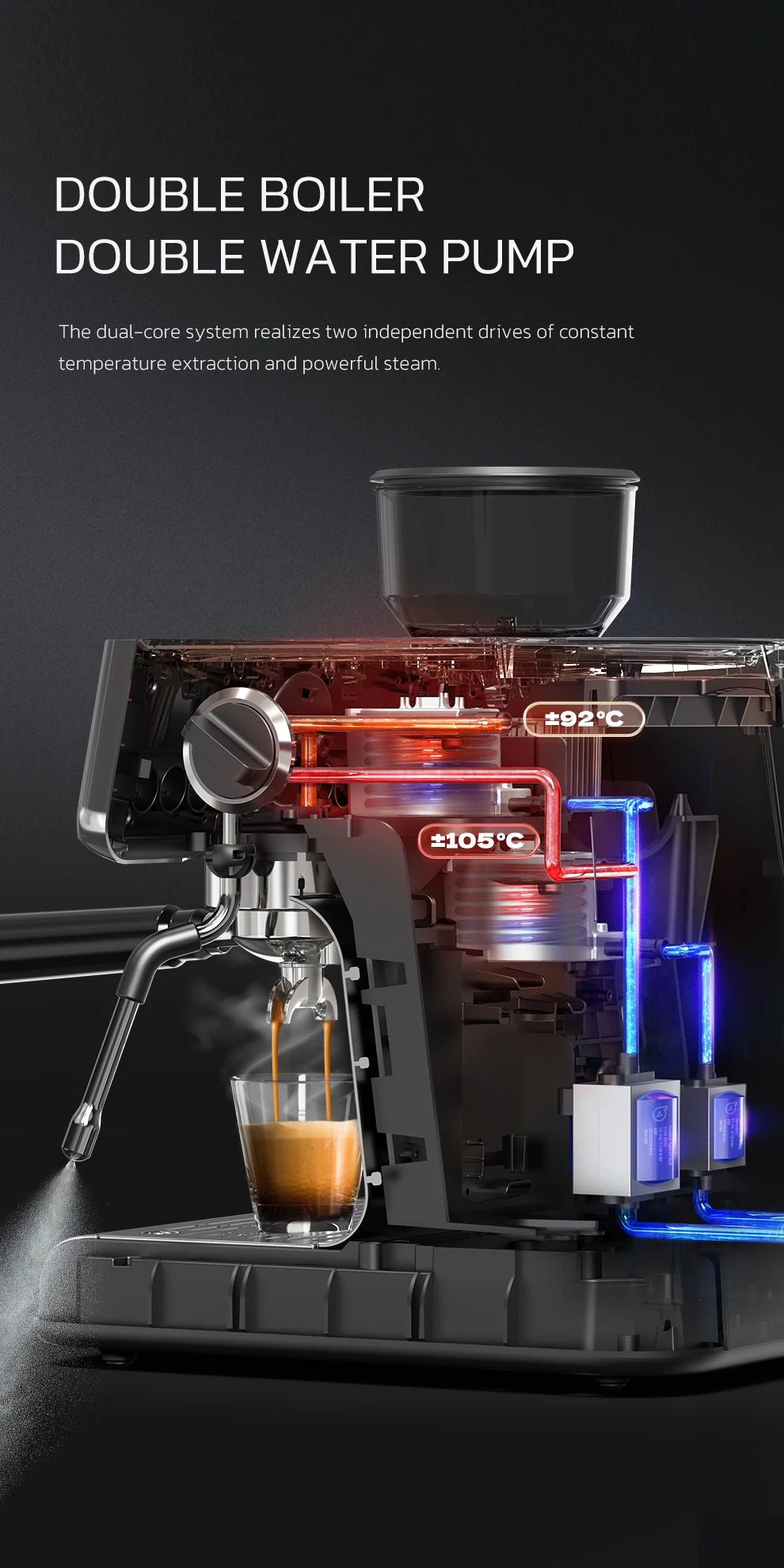 HiBREW Dual Boiler System Barista Pro 20Bar Bean to Espresso Cafetera Coffee Machine with Full Kit for Cafe Hotel Restaurant H7A HiBREW Dual Boiler System Barista Pro 20Bar Bean to Espresso Cafetera Coffee Machine with Full Kit for Cafe Hotel Restaurant H7A