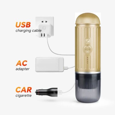 2 in 1 Capsule Powder Travel Coffee Maker Electric Portable Espresso Coffee Machine for Car & Home Camping Coffee Maker - Image 2