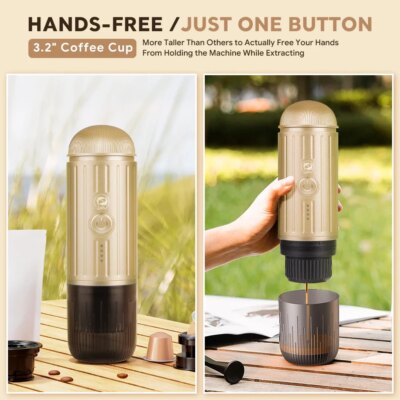 2 in 1 Capsule Powder Travel Coffee Maker Electric Portable Espresso Coffee Machine for Car & Home Camping Coffee Maker - Image 3