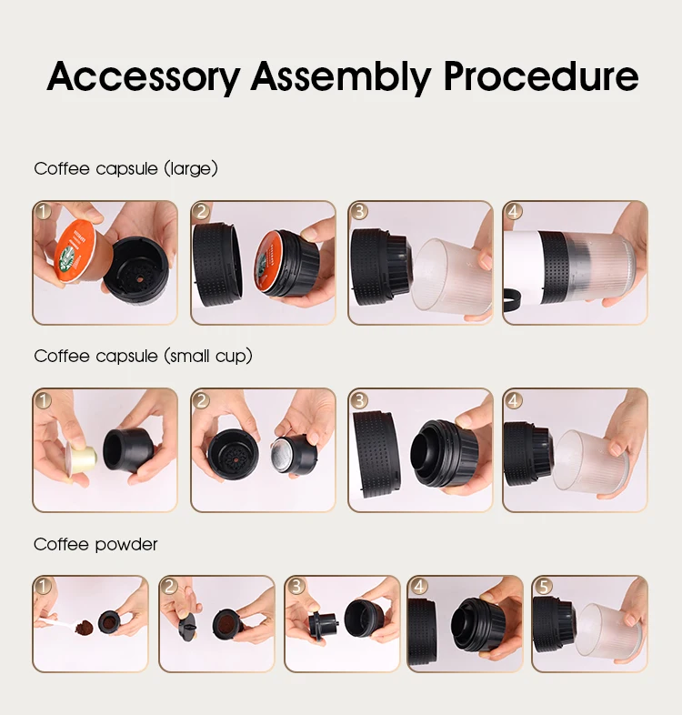 2025 Upgraded Wireless 3-in-1 Coffee maker,20Bar Portable Coffee Machine for Car/Camping/Home,Capsule&Powder USB Fast Heating