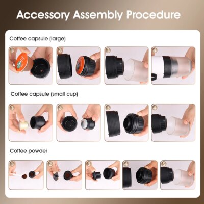 2025 Upgraded Wireless 3-in-1 Coffee maker,20Bar Portable Coffee Machine for Car/Camping/Home,Capsule&Powder USB Fast Heating - Image 4