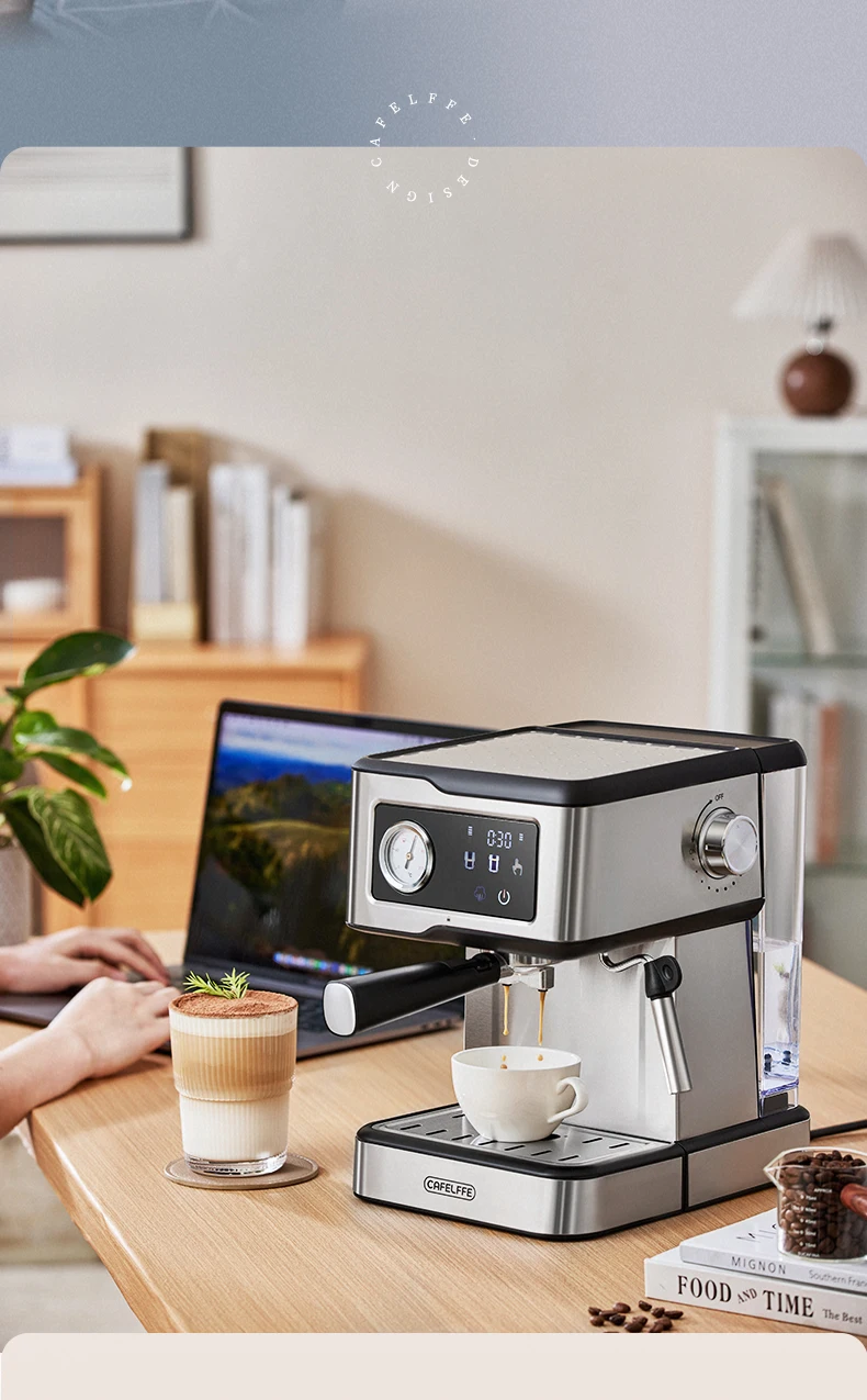 Cafelffe Espresso Machine 20Bar,Cappuccino Maker with Milk Frother Steam Wand,Coffee Maker,Semi-Automatic Cafetera present,Gift