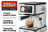 Cafelffe Espresso Machine 20Bar,Cappuccino Maker with Milk Frother Steam Wand,Coffee Maker,Semi-Automatic Cafetera present,Gift