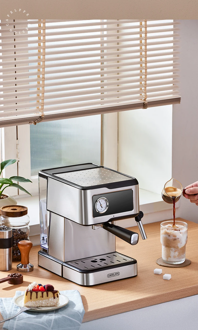 Cafelffe Espresso Machine 20Bar,Cappuccino Maker with Milk Frother Steam Wand,Coffee Maker,Semi-Automatic Cafetera present,Gift