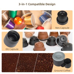 BioloMix Portable Coffee Maker Espresso Machine Hand Press Capsule Ground Coffee Brewer Portable for Travel and Picnic - Image 4