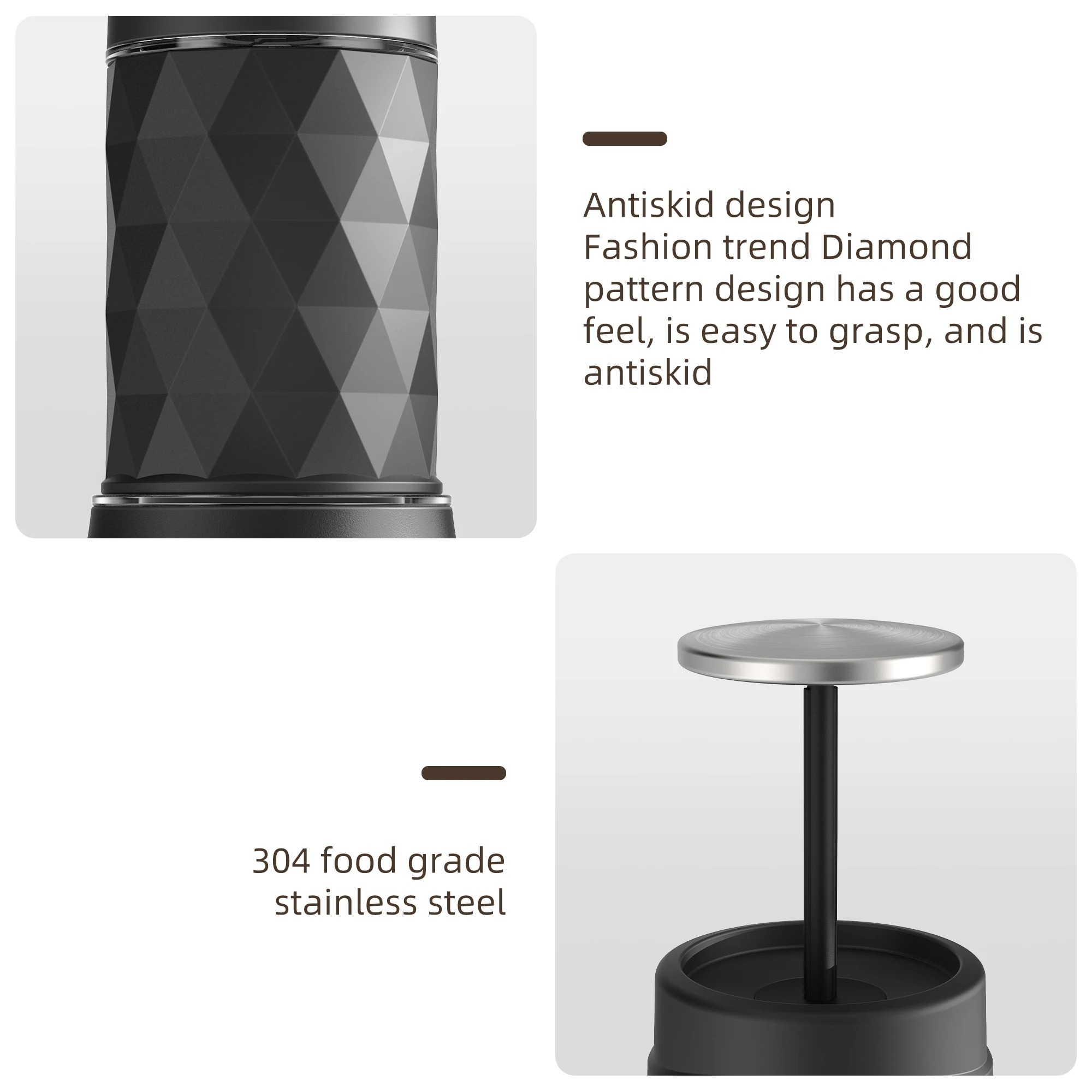 BioloMix Portable Coffee Maker Espresso Machine Hand Press Capsule Ground Coffee Brewer Portable for Travel and Picnic