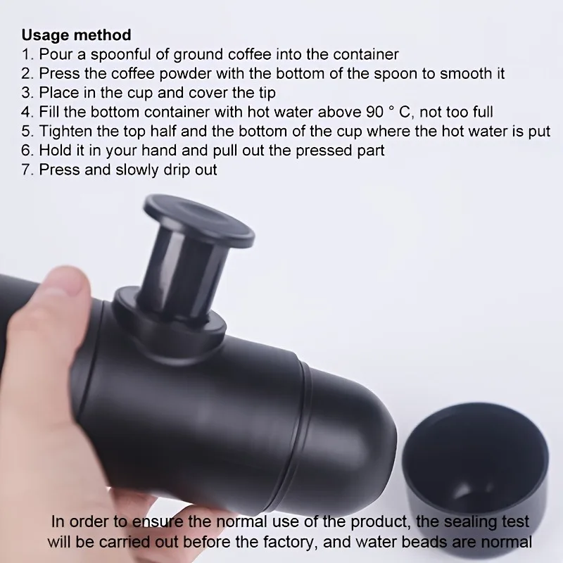 140ml Travel Outdoor Espresso Coffee Maker Mini Hand Press Manual Coffee Machine Portable Capsule Coffee Maker Maker Ideal Gift