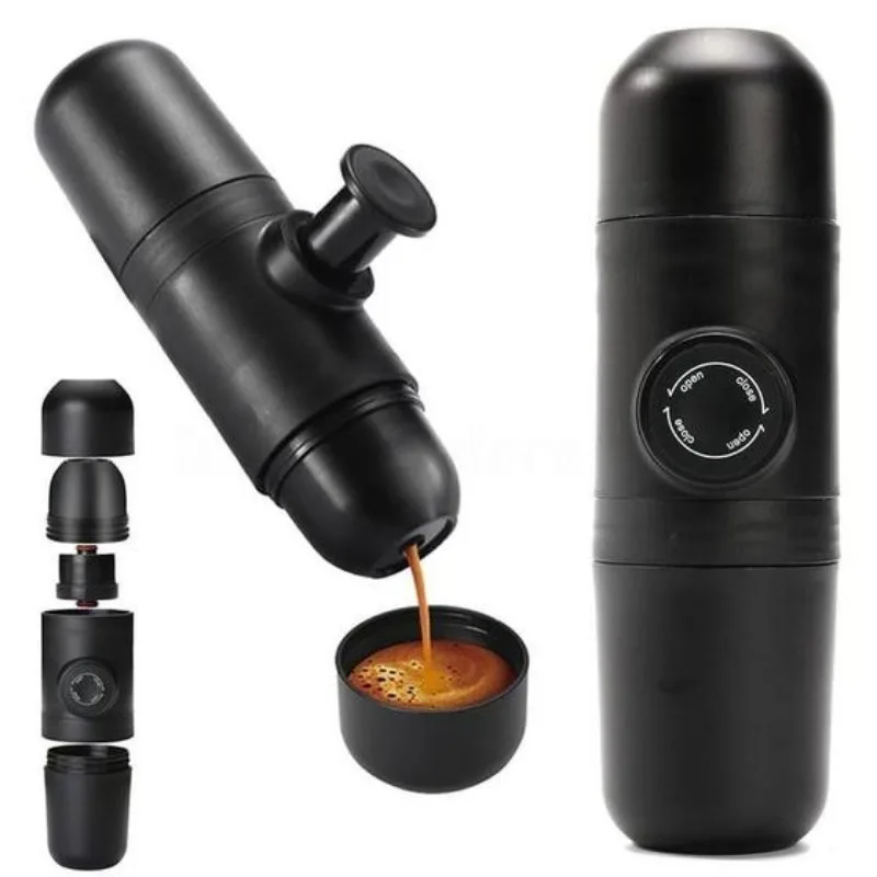 140ml Travel Outdoor Espresso Coffee Maker Mini Hand Press Manual Coffee Machine Portable Capsule Coffee Maker Maker Ideal Gift