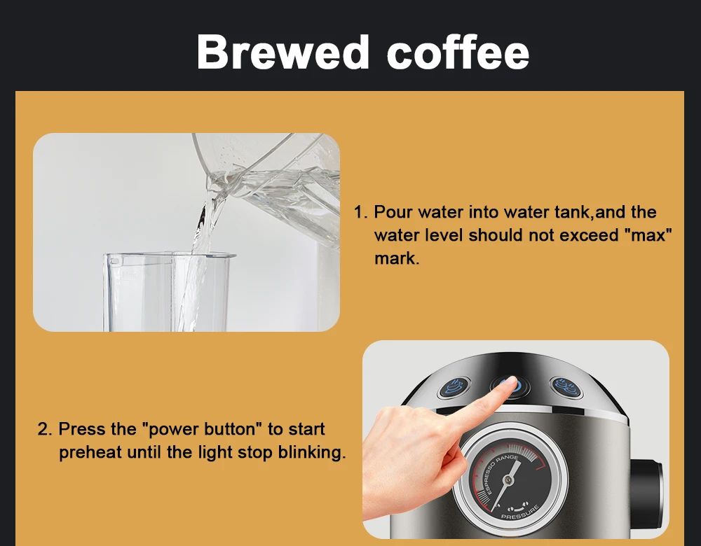 BioloMix 20 Bar Semi Automatic Powder Coffee Machine,with Milk Steam Frother Wand, for Espresso, Cappuccino, Latte and Mocha BioloMix 20 Bar Semi Automatic Powder Coffee Machine,with Milk Steam Frother Wand, for Espresso, Cappuccino, Latte and Mocha