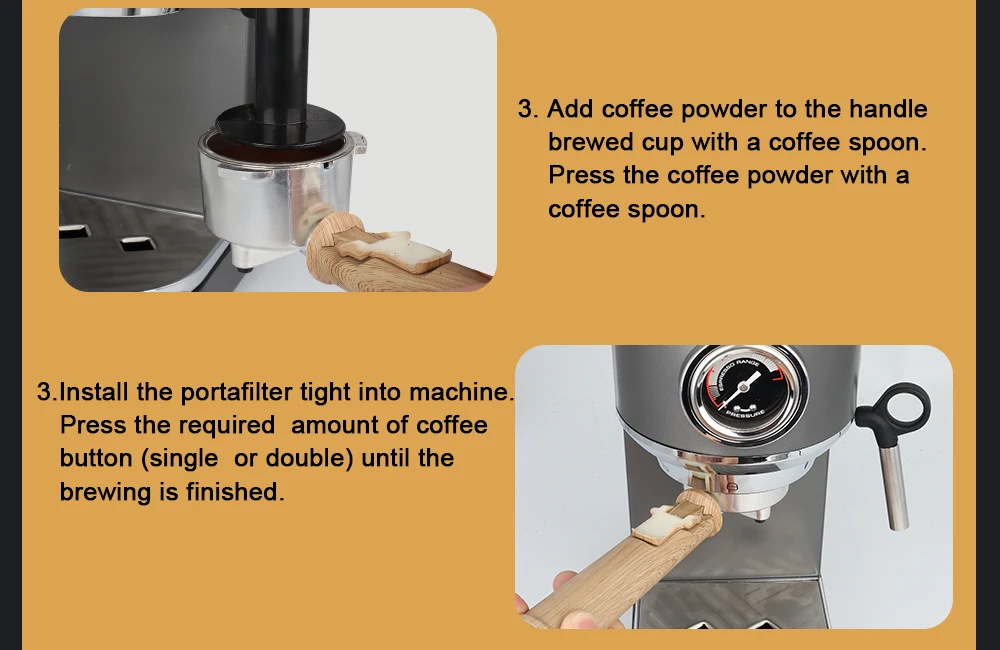 BioloMix 20 Bar Semi Automatic Powder Coffee Machine,with Milk Steam Frother Wand, for Espresso, Cappuccino, Latte and Mocha BioloMix 20 Bar Semi Automatic Powder Coffee Machine,with Milk Steam Frother Wand, for Espresso, Cappuccino, Latte and Mocha