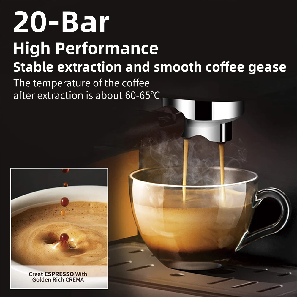 BioloMix 20 Bar Semi Automatic Powder Coffee Machine,with Milk Steam Frother Wand, for Espresso, Cappuccino, Latte and Mocha BioloMix 20 Bar Semi Automatic Powder Coffee Machine,with Milk Steam Frother Wand, for Espresso, Cappuccino, Latte and Mocha