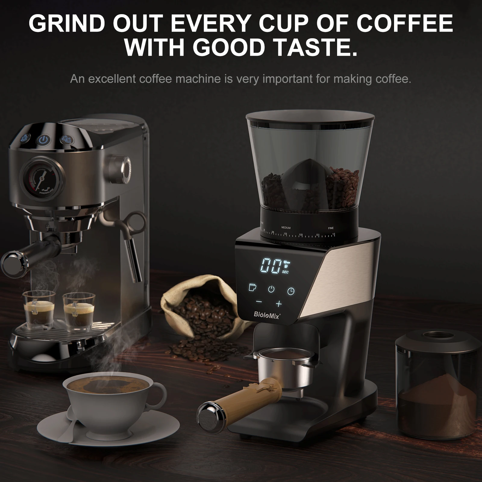 BioloMix 20 Bar Semi Automatic Powder Coffee Machine,with Milk Steam Frother Wand, for Espresso, Cappuccino, Latte and Mocha BioloMix 20 Bar Semi Automatic Powder Coffee Machine,with Milk Steam Frother Wand, for Espresso, Cappuccino, Latte and Mocha