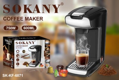 Houselin Coffee Maker, 600Ml Large Capacity, Strong Button Feature, Easyto disassemble and clean, Black,750W - Image 3