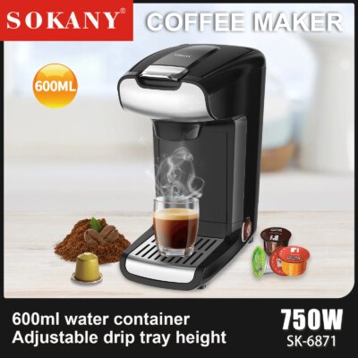 Houselin Coffee Maker, 600Ml Large Capacity, Strong Button Feature, Easyto disassemble and clean, Black,750W - Image 2