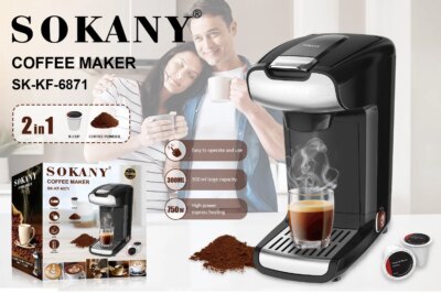 Houselin Coffee Maker, 600Ml Large Capacity, Strong Button Feature, Easyto disassemble and clean, Black,750W - Image 6