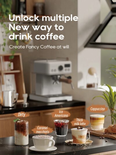 HiBREW Semi Automatic Espresso Coffee Machine DIY Function 20Bar Pressure Temperature Adjustable For Cappuccino & Latte H10plus - Image 6
