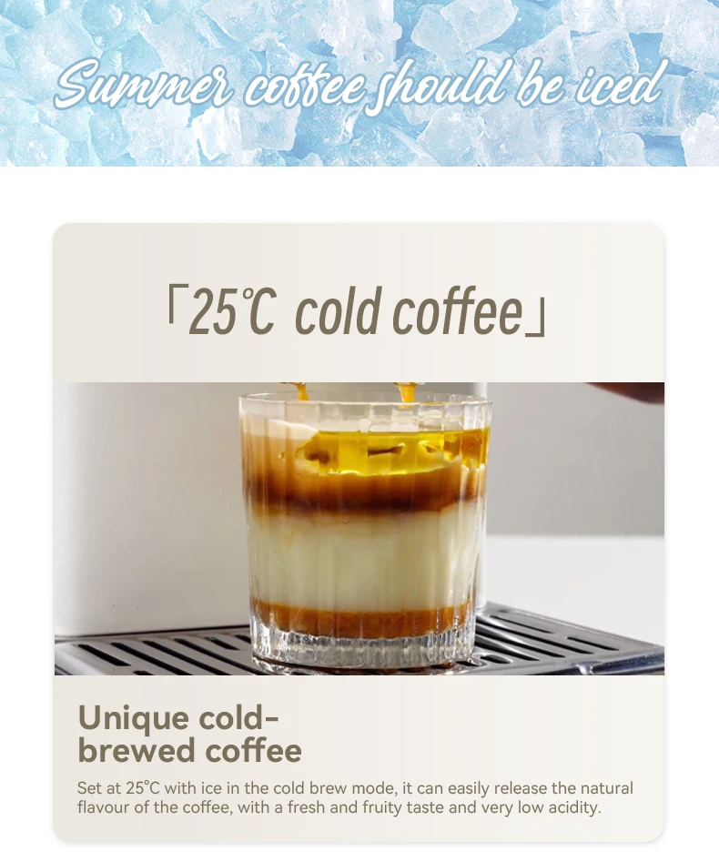HiBREW Semi Automatic Espresso Coffee Machine DIY Function 20Bar Pressure Temperature Adjustable For Cappuccino & Latte H10plus