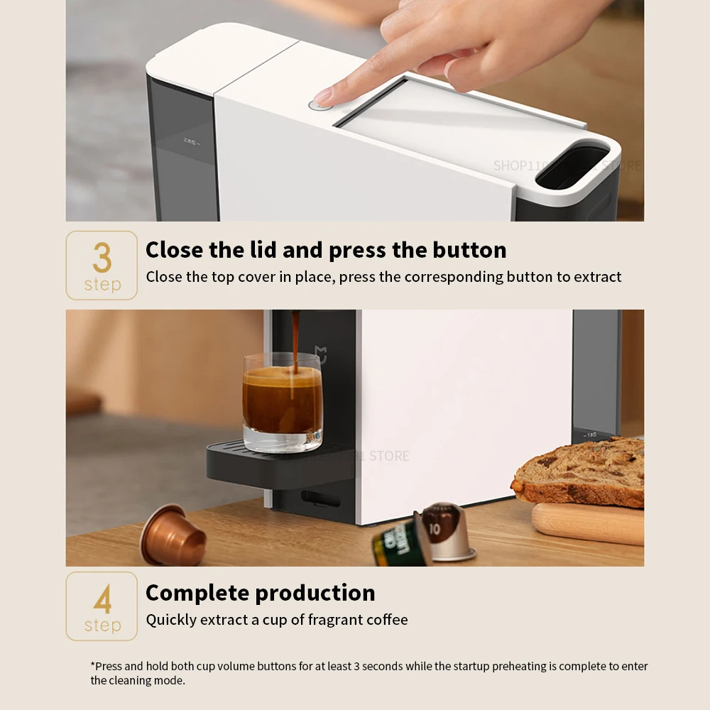 New Xiaomi Mijia Capsule Coffee Machine N1 Coffee Maker S1301 Small Size 10mins Automatic Shutdown Espresso Cafe Food Processor