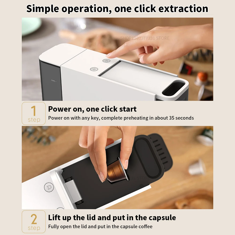 New Xiaomi Mijia Capsule Coffee Machine N1 Coffee Maker S1301 Small Size 10mins Automatic Shutdown Espresso Cafe Food Processor