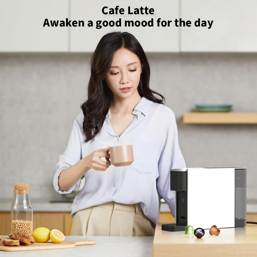 New Xiaomi Mijia Capsule Coffee Machine N1 Coffee Maker S1301 Small Size 10mins Automatic Shutdown Espresso Cafe Food Processor