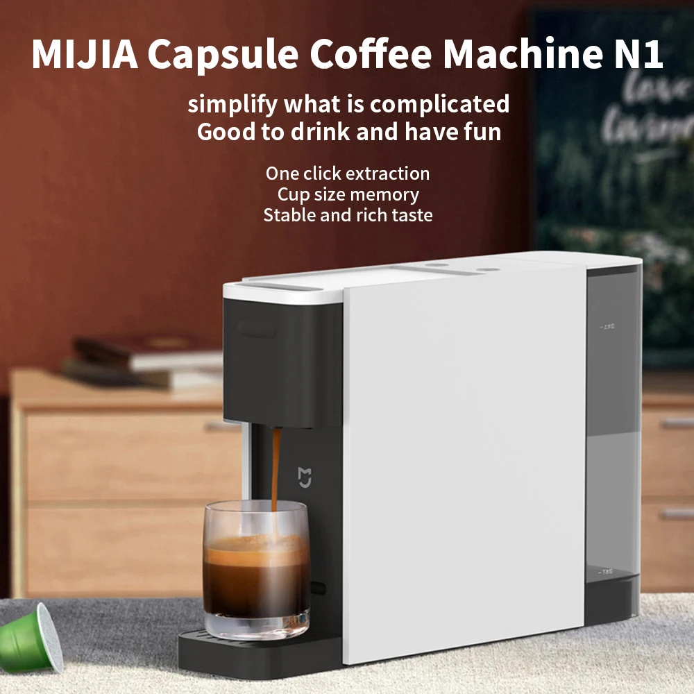 New Xiaomi Mijia Capsule Coffee Machine N1 Coffee Maker S1301 Small Size 10mins Automatic Shutdown Espresso Cafe Food Processor