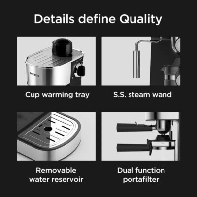 Petrus Coffee Machine Espresso Coffee Maker With Fancy Milk System Milk Bubble Maker(220V) - Image 5