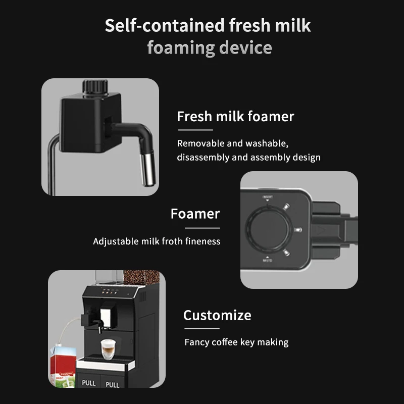 Mcilpoog WS101+3 Business super automatic coffee machine Touch screen to quickly make coffee with one touch Mcilpoog WS101+3 Business super automatic coffee machine Touch screen to quickly make coffee with one touch