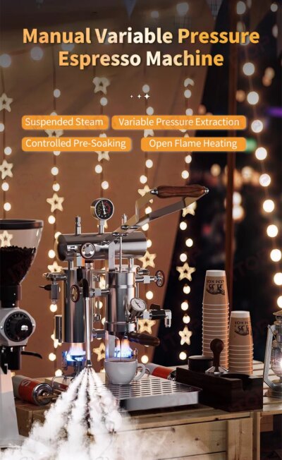 ITOP IT-HPEM-4/4s Manual Variable Pressure Coffee Machine Lever Coffee Machine Flame and Electric Energy Supply Espresso Maker - Image 2