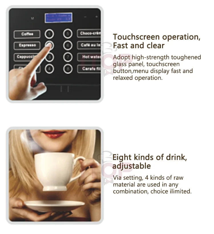 ITOP Commercial Instant Beverage Machine 7Hot Different Drinks Hot Water Flavor Adjustment Have CE Coffee Maker 220-240V