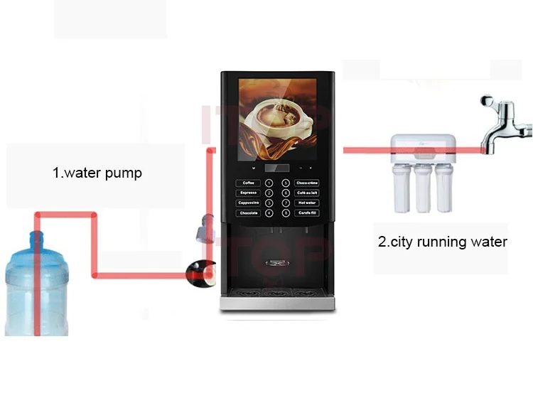 ITOP Commercial Instant Beverage Machine 7Hot Different Drinks Hot Water Flavor Adjustment Have CE Coffee Maker 220-240V