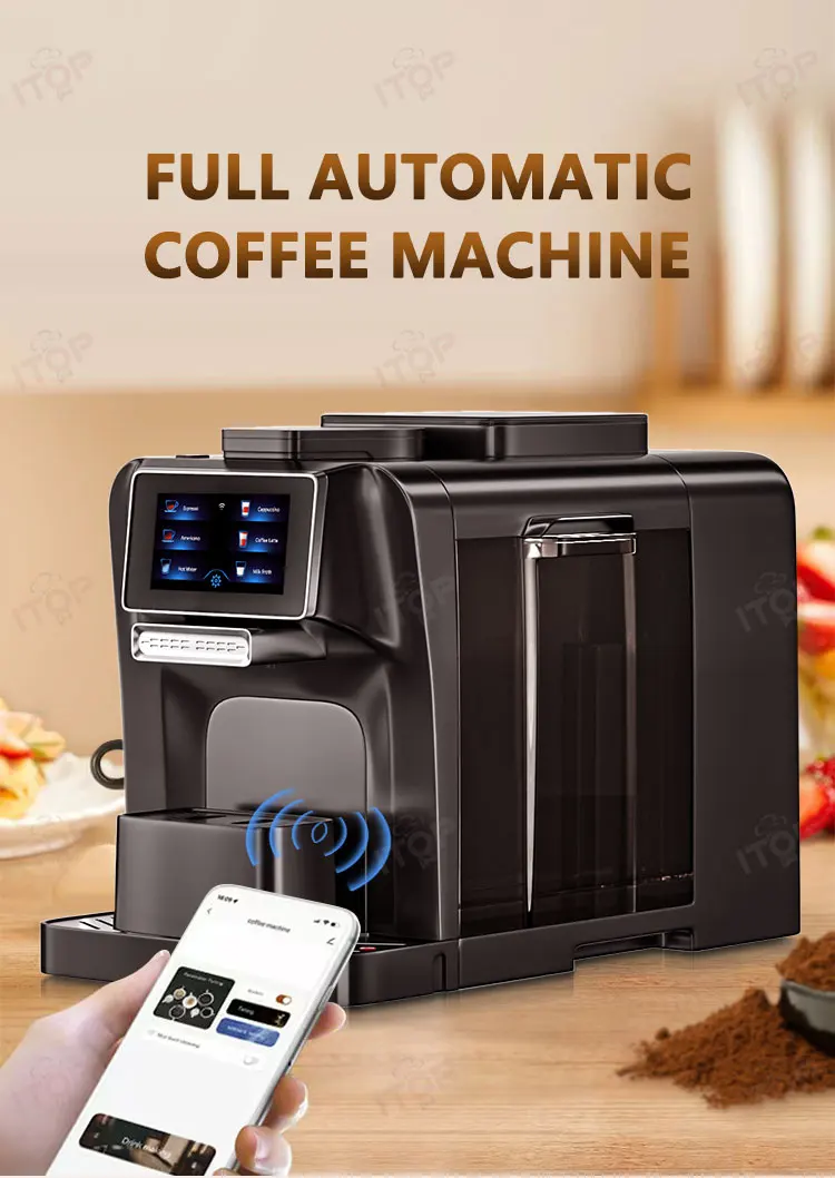 ITOP AC-T6 Fully Automatic Coffee Maker 11 Type Fancy Coffee Electronic Refrigerated Milk Tank Latte Espresso Coffee Machine