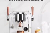 GZZT Mini Commercial Coffee Machine Semi-automatic Espresso Maker 2 Pump 2 Boiler Extract Coffee and Milk Foam at the same time