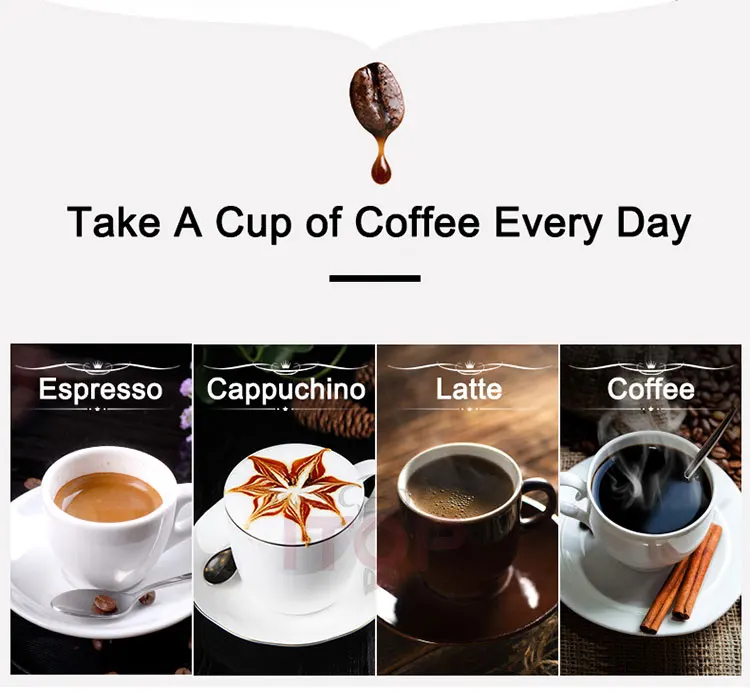 ITOP S8 Automatic Coffee Machine 19Bar ULKA Pump One-touch Automatic Espresso Americano Latte Cappuccino Coffee Machine 110-220V