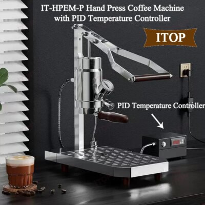 ITOP IT-HPEM-2-P Hand Press Coffee Maker With PID Temperature Control 9 Bar Constant/Variable Pressure Lever Espresso Coffee NEW - Image 3