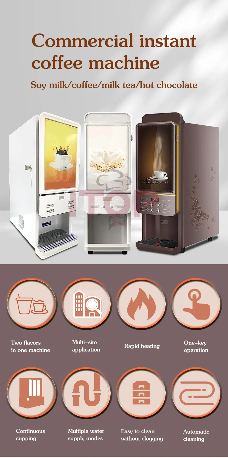 ITOP CIMT2 Commercial Instant Soymilk Maker Automatic Instant Beverage Maker Soymilk/Coffee/Milk/Hot Chocolate 110V 220-240V