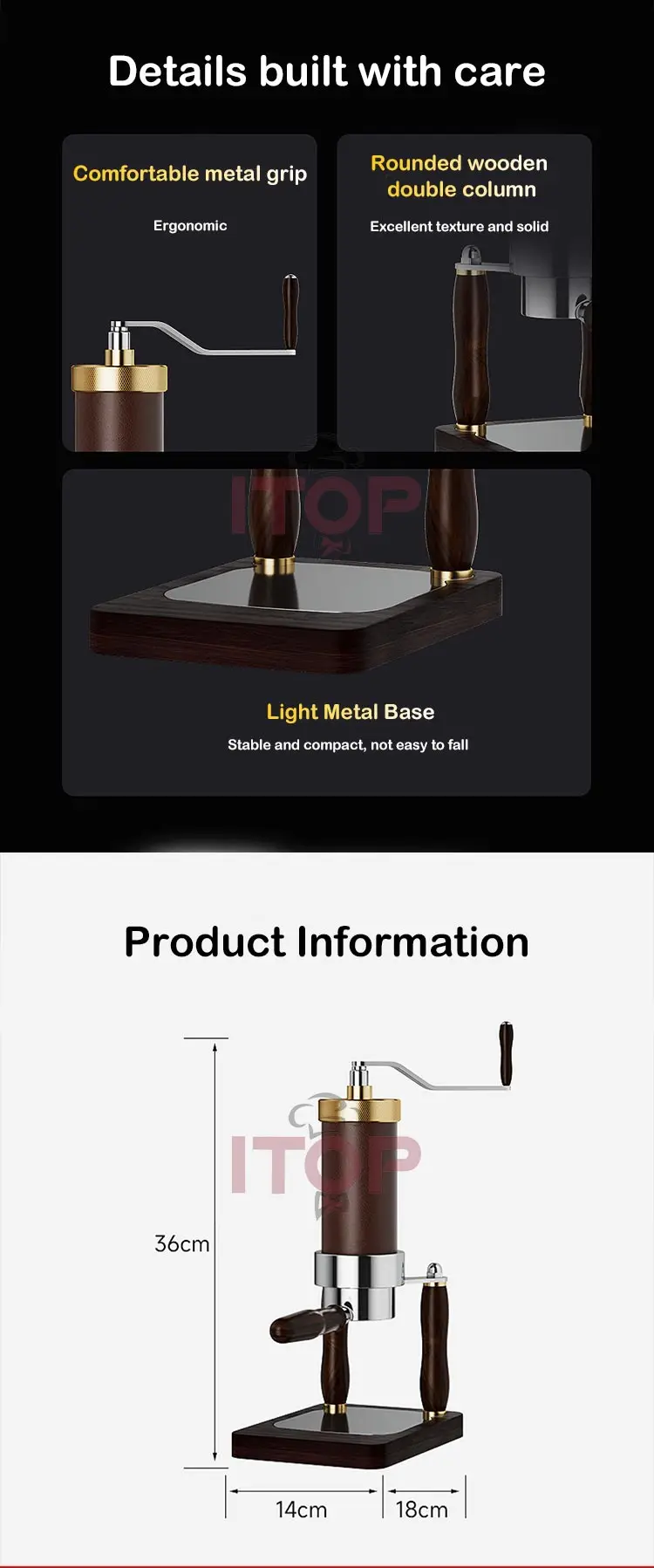 ITOP CM-HP Manual Spinning Espresso Maker Manual Pneumatic Air Pressure Integrated Coffee Machine or Electric Heating Type Maker