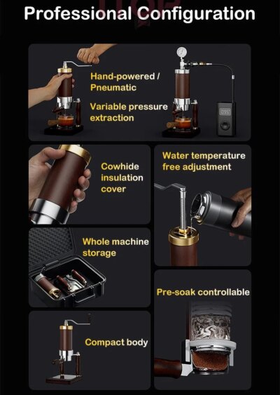 ITOP CM-HP Manual Spinning Espresso Maker Manual Pneumatic Air Pressure Integrated Coffee Machine or Electric Heating Type Maker - Image 4