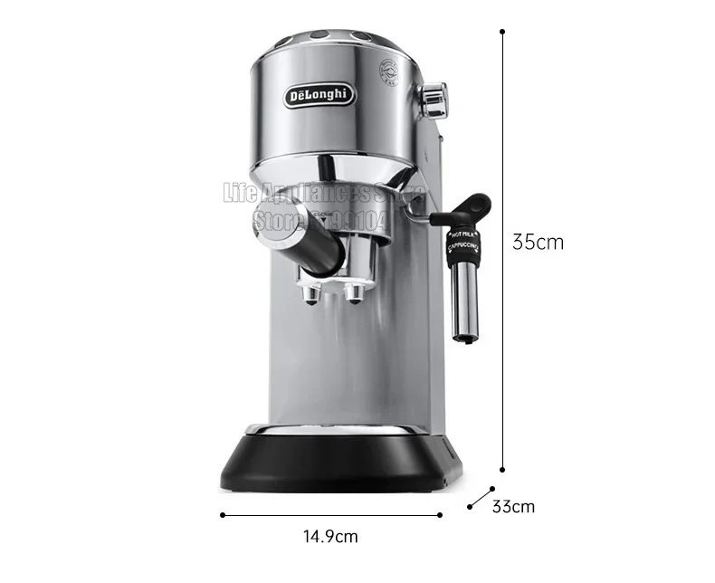 Delonghi Semi-automatic Espresso Machine 15Bar Household Coffee Maker 1-2 Cups Coffee Milk Foam Machine EC685