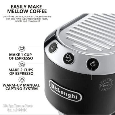 Delonghi Semi-automatic Espresso Machine 15Bar Household Coffee Maker 1-2 Cups Coffee Milk Foam Machine EC685 - Image 3