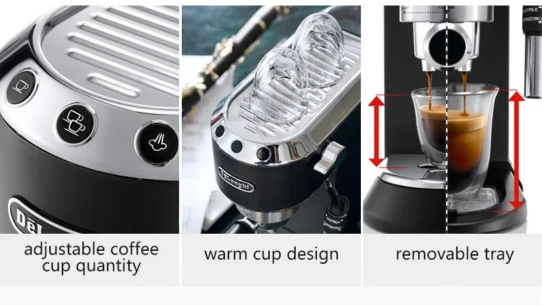 Delonghi Semi-automatic Espresso Machine 15Bar Household Coffee Maker 1-2 Cups Coffee Milk Foam Machine EC685