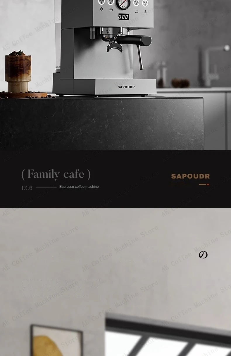 Small commercial coffee machine Simple control panel Italian semi-automatic coffee machine Can make milk foam Latte Americano Small commercial coffee machine Simple control panel Italian semi-automatic coffee machine Can make milk foam Latte Americano