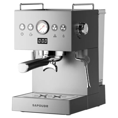 Small commercial coffee machine Simple control panel Italian semi-automatic coffee machine Can make milk foam Latte Americano - Image 6